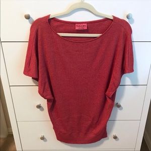 Michael Stars Red Short Sleeve Top - one size